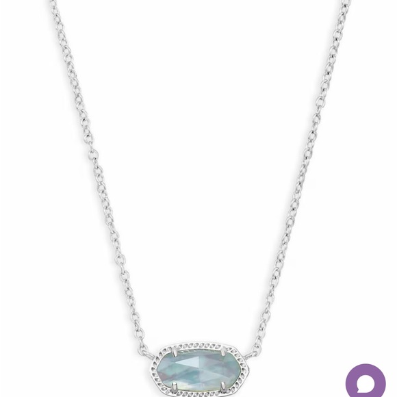 Kendra Scott Silver Necklace with  Elisa silver Pendant - Picture 2 of 4